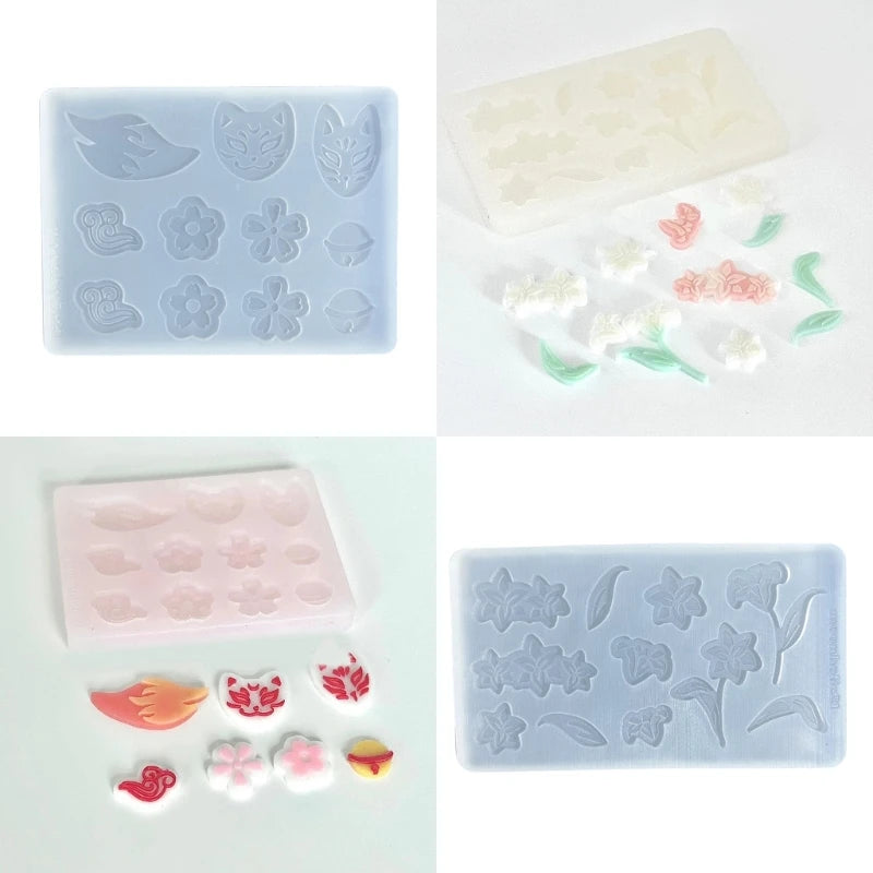 Assorted Hearts & Flower Molds Pendant Resin