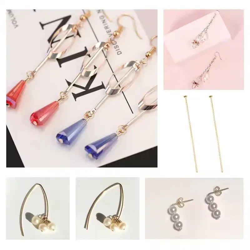 Stainless Steel Head Pins Earrings Findings