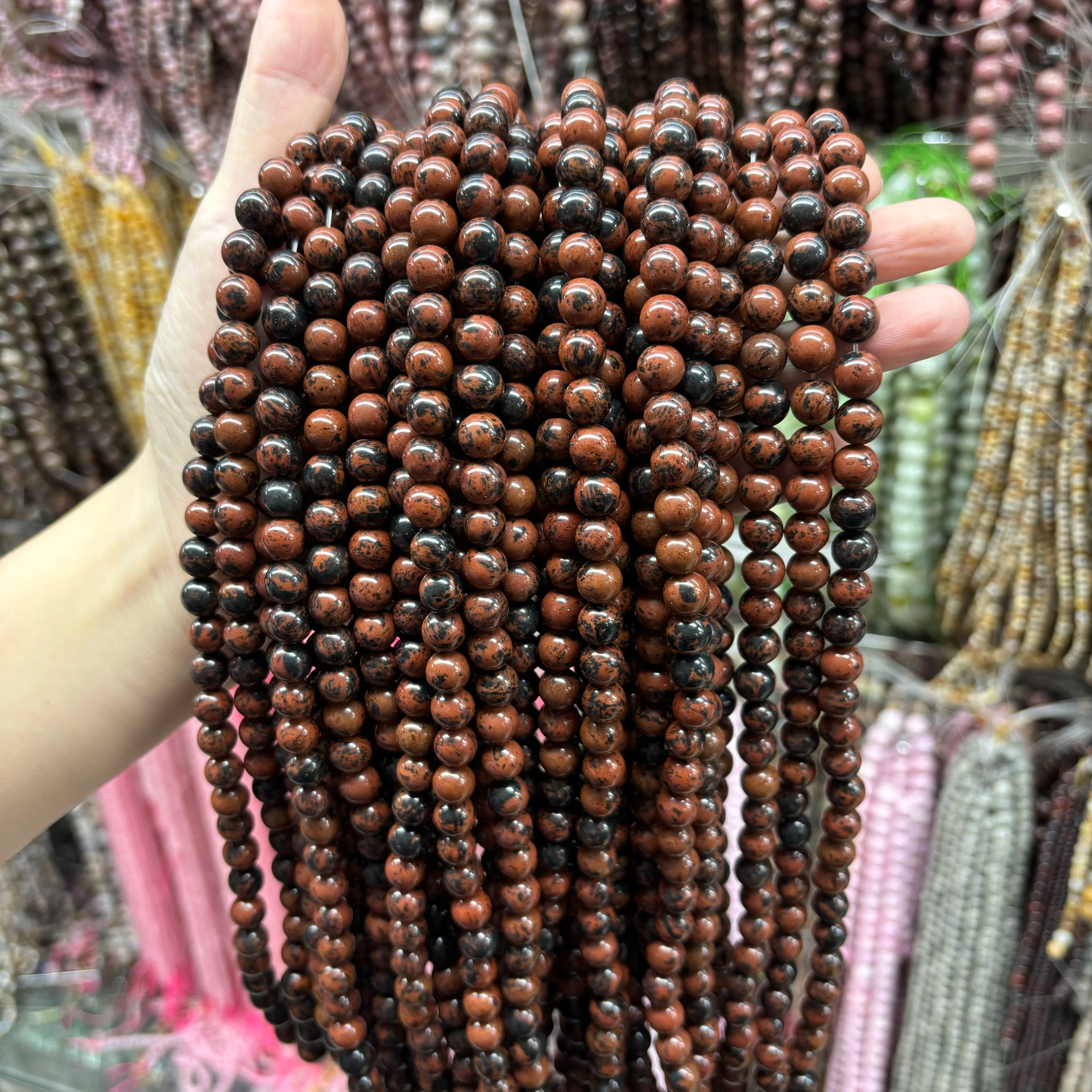Natural Stone Beads Blue Tiger Eye Crystal Amethyst Rose Quartz Gemstone for Jewelry Making Bracelets Necklaces 4/6/8/10MM