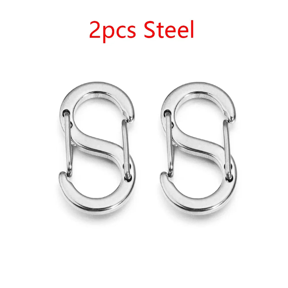 2-5pcs Gold Plated  Stainless Steel S Clasp  Connectors Necklace for  Jewelry Making