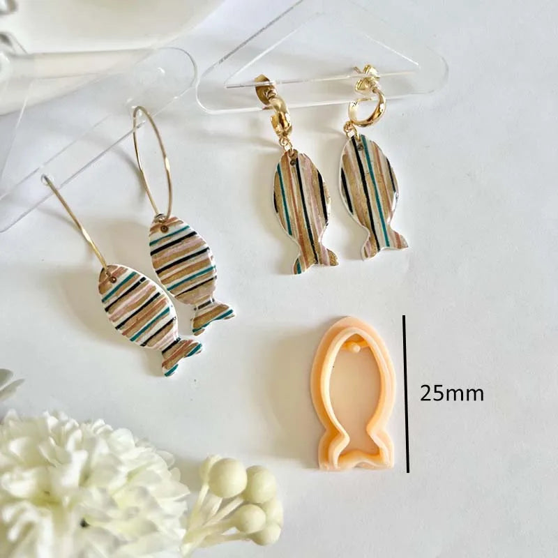 Fish Polymer Clay Cutters 3 sizes Earrings
