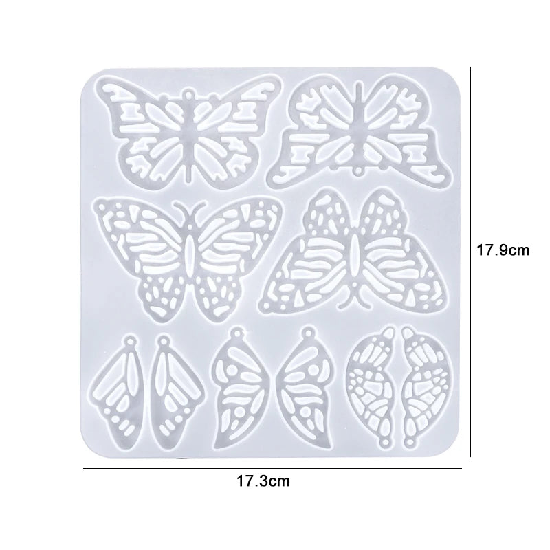 Butterfly Pendant Epoxy Resin Mold Earring Casting Silicone Mould for DIY Keychain Necklace Craft Jewelry Making Supplies