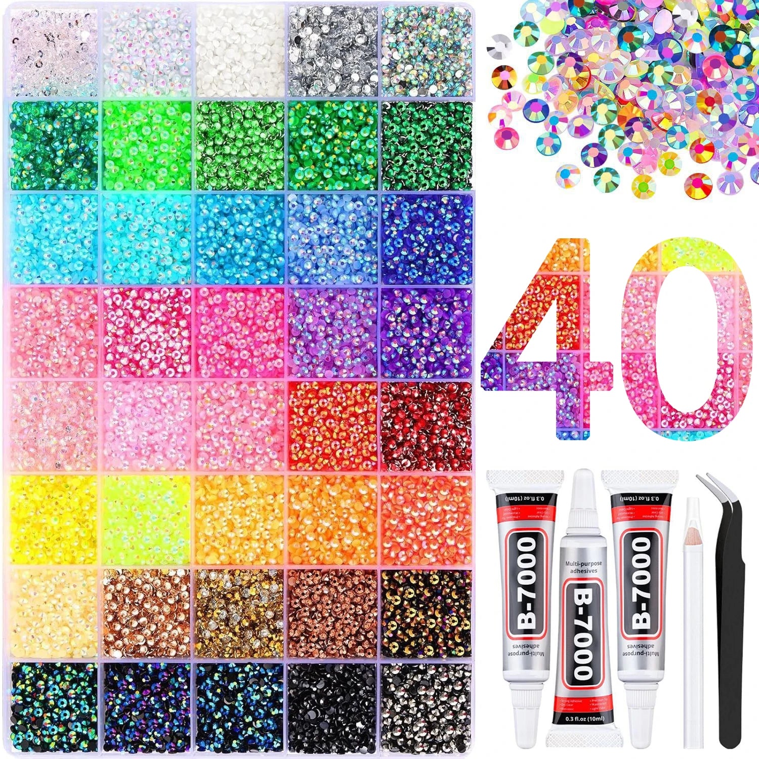 Resin Jelly Rhinestones Bedazzling Kit Flatback Crystals Flatback Gems for Diamond Art Diamond Art Kits for Adults