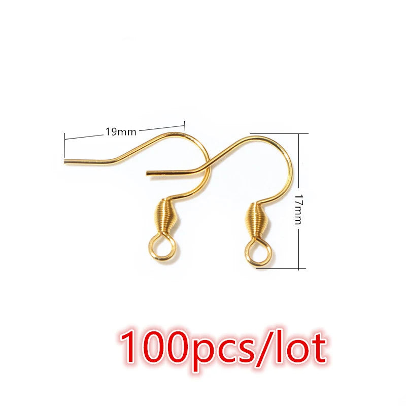Stainless Steel Earrings Ear Wires  Jewelry Making Findings  30-100 Pieces