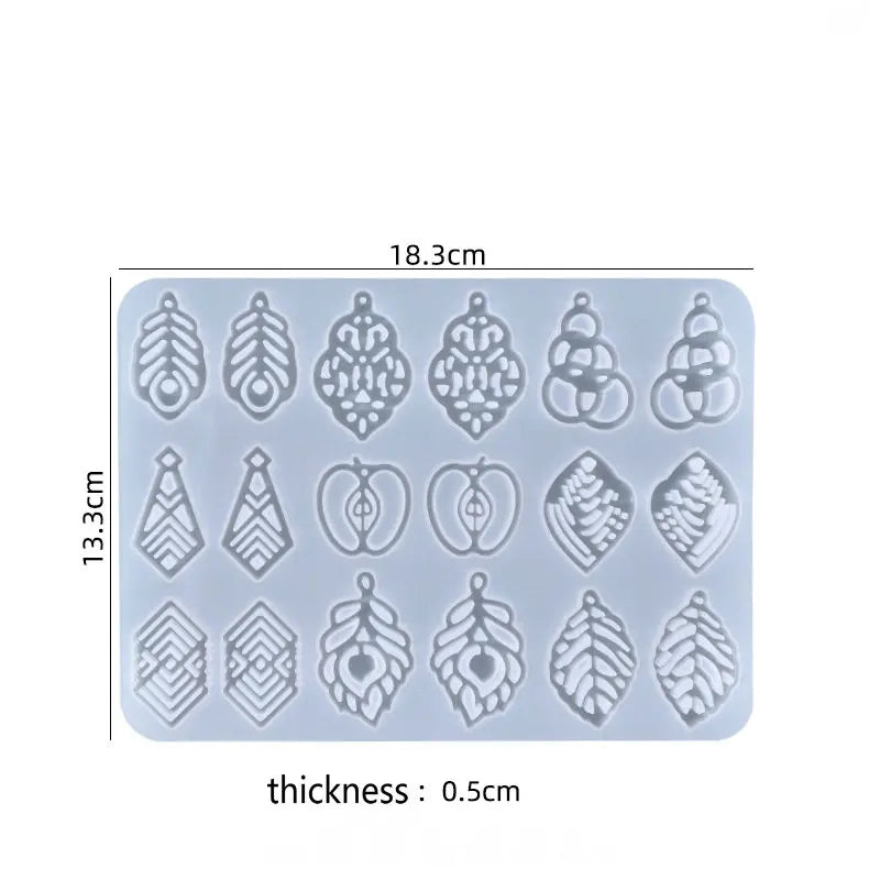 Silicone Mold Epoxy Resin Molds For Jewelry Making Necklaces Keychains Earrings Pendants