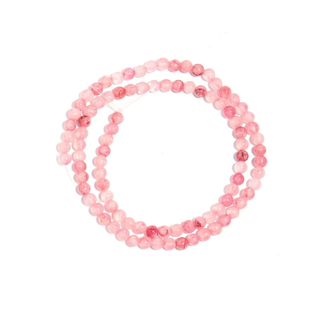 Natural Persian Jade Pink Beads For Jewelry Making  4/6/8/10/12mm