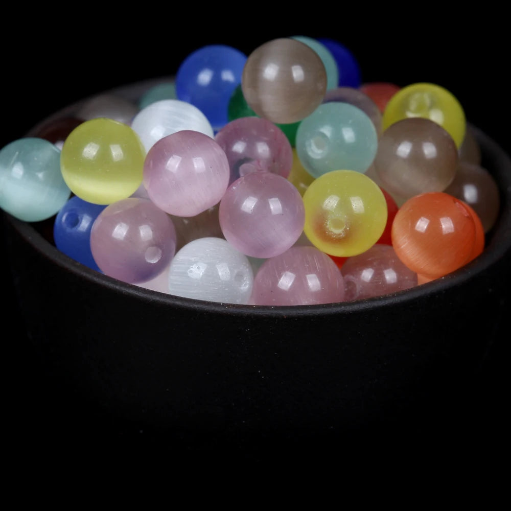 Natural Round  Stone Beads For Jewelry Making