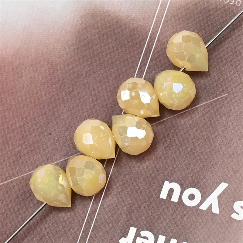 Beautiful Colors Czech Crystal Waterdrop Beads Faceted  for Jewelry Making 10x8mm 20 Pieces