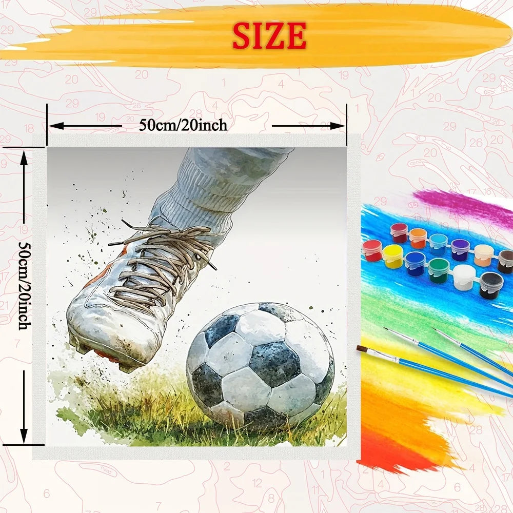 Football Soccer Paint By Numbers Kit