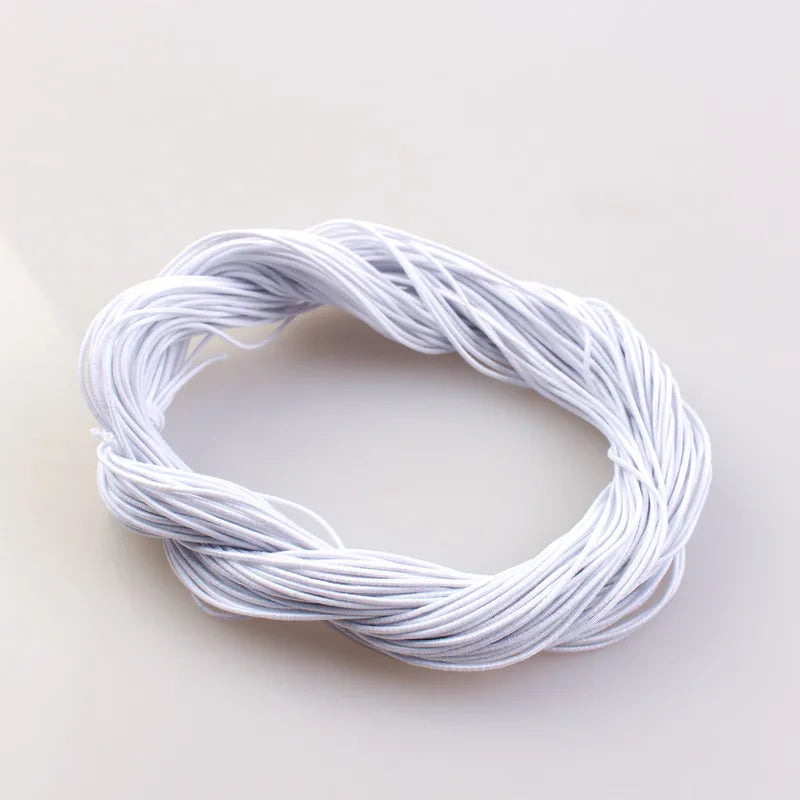 Braided Elastic Cord Stretch String Fabric Crafting Cords for Jewelry Making 23 Colors 1mm Thick  24M Length