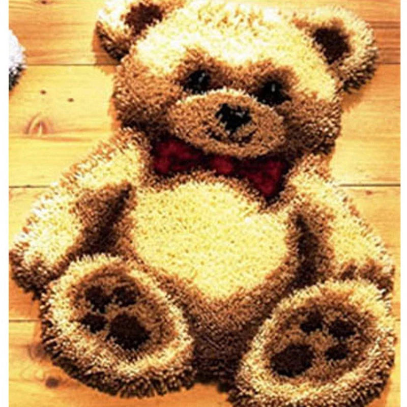 Cute Scottie Latch Hook Cushion & Carpet Kit Wool Material