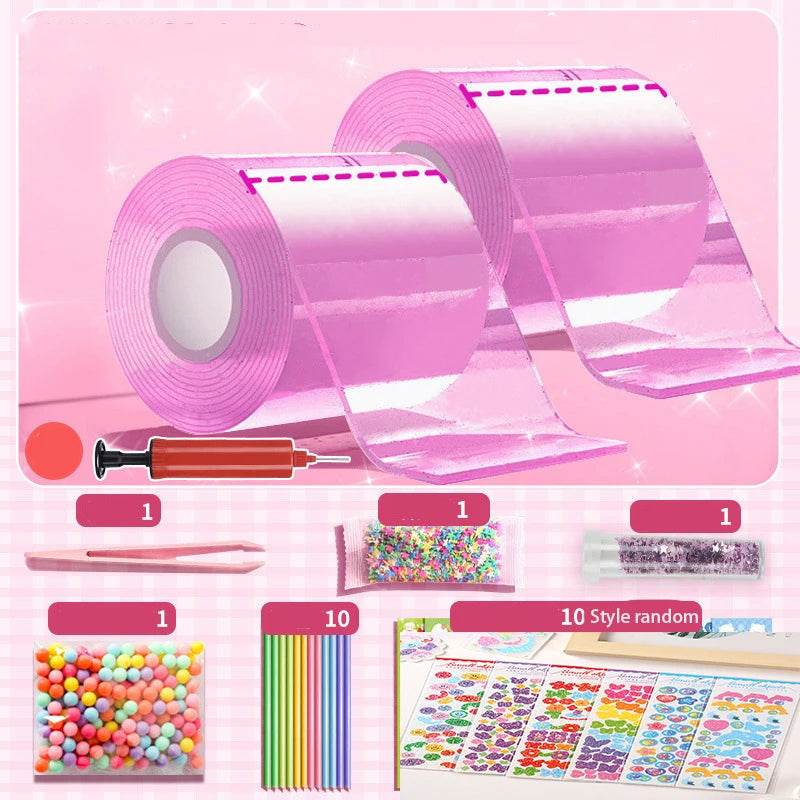 Nano Glue DIY Blow Bubble Nano Tape Nano Glue Double Sided Tape Nano Tape Sticky Ball Tape DIY Crafts Tape Toys Kids