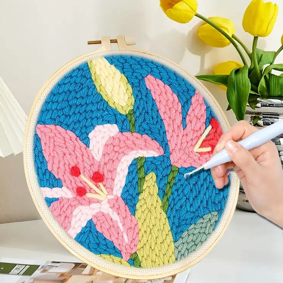 Punch Needle Embroidery Starter Kits For Beginner  Cute Animals