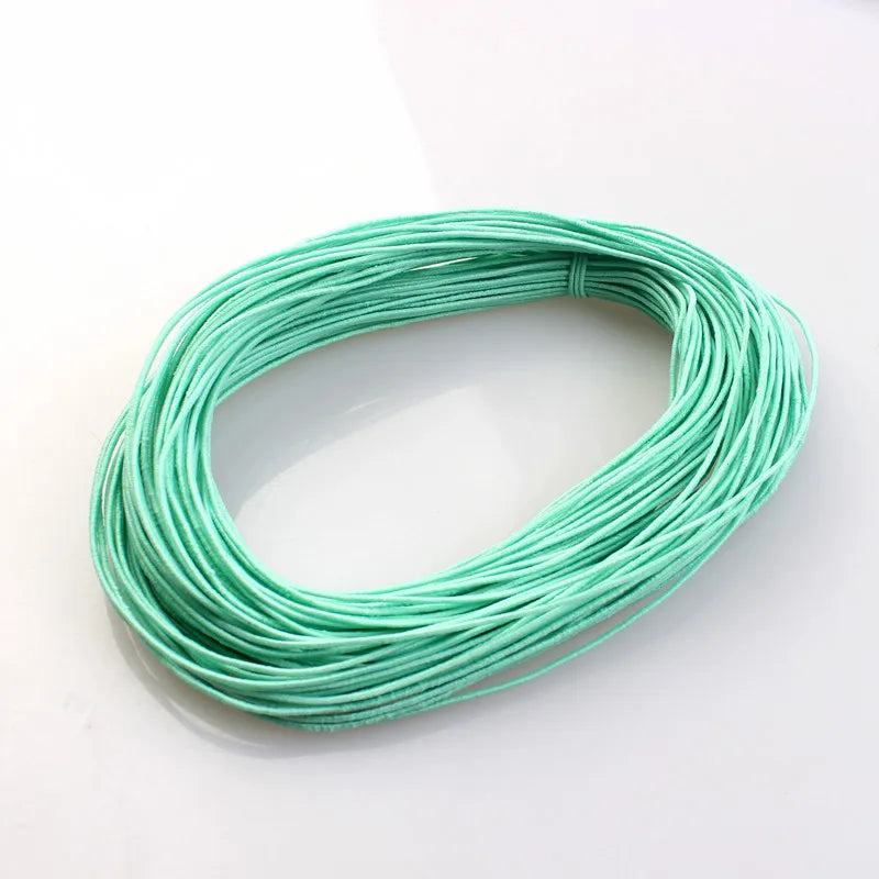 Braided Elastic Cord Stretch String Fabric Crafting Cords for Jewelry Making 23 Colors 1mm Thick  24M Length