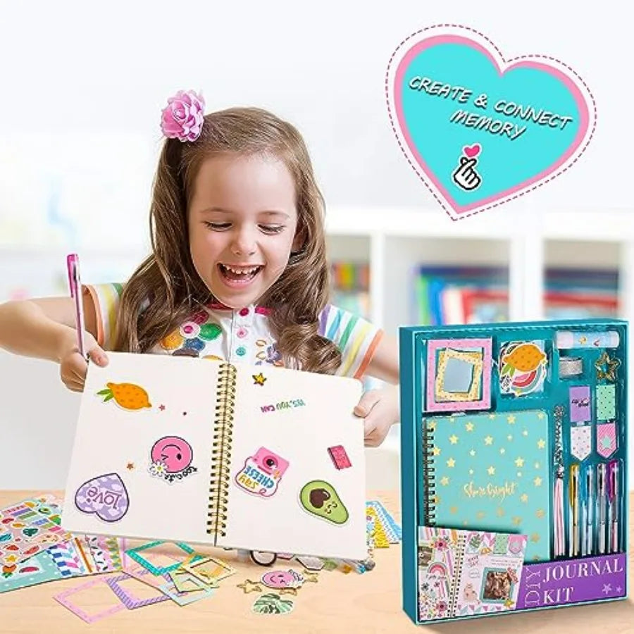 DIY Journal Kit for Girls, Scrapbook and Diary Supplies Set, Birthday Gifts for Teen Girls Craft Sets - Unleash Creativity Jour