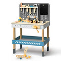 ROBUD Wooden Tool Workbench for Toddlers Toy Tools Set Gift for 3 4 5 6 7 Years Old and Up