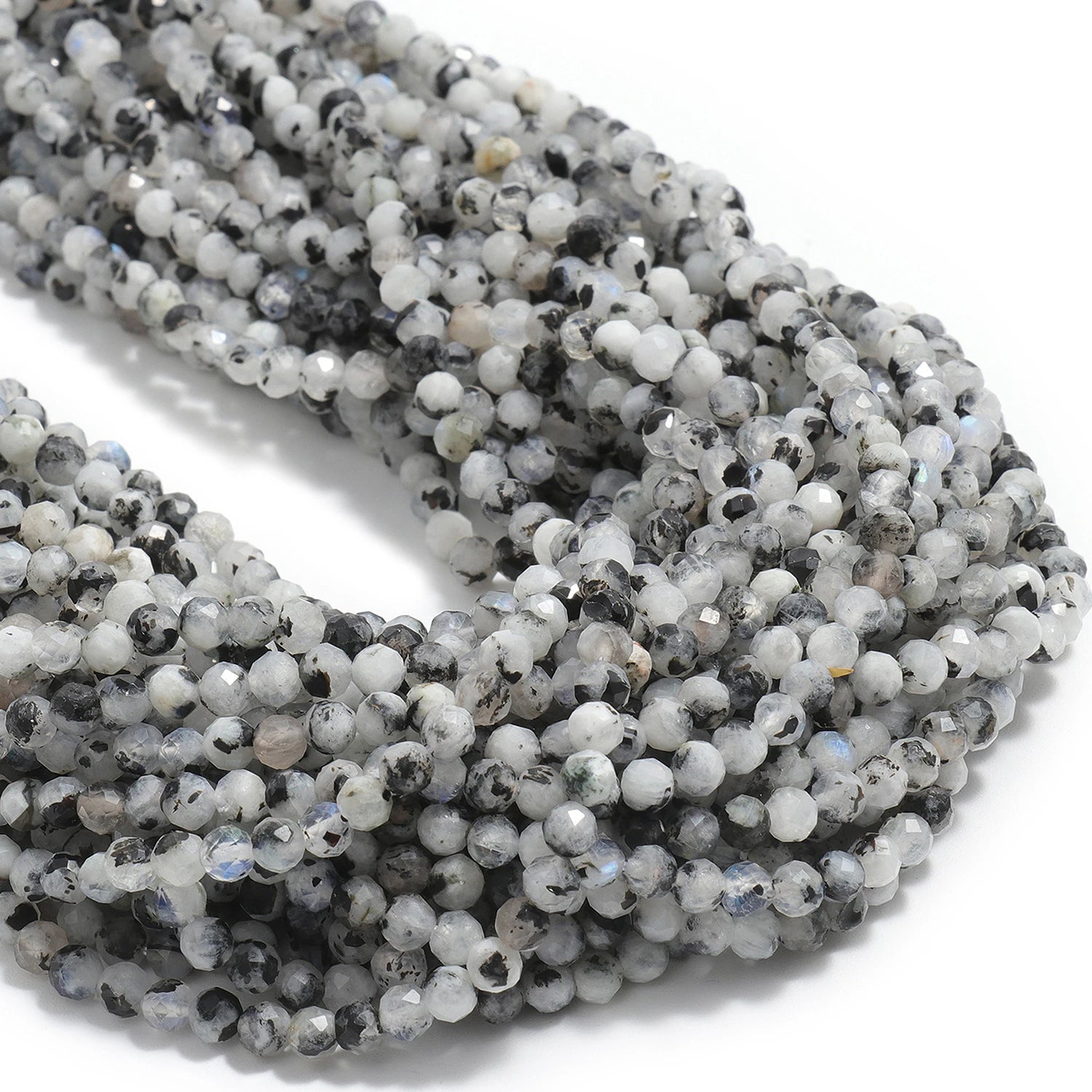 2, 3, 4mm Faceted Tiny Beads Natural Stone  Aquamarine Lapis Lazuli Tourmaline Amethyst  & More
 for Jewelry Making