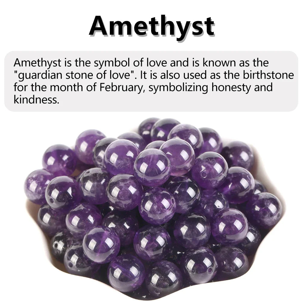 4-12MM Natural Stone Beads Lava Amethyst Tiger Eye Quartz Agates Round Jewelry Making Bracelets, Necklaces, Earrings