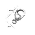 Stainless Steel Lobster Clasps For Bracelet Necklace Jewelry Making 9/10/11/12/13mm 100 Pieces