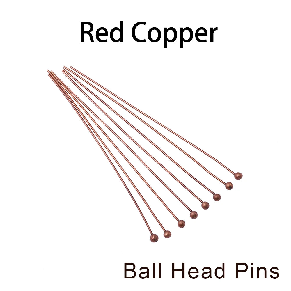 Eye & Head Pin Gold Plated Ball Head Pins for Jewelry  Making 100-200 Pieces