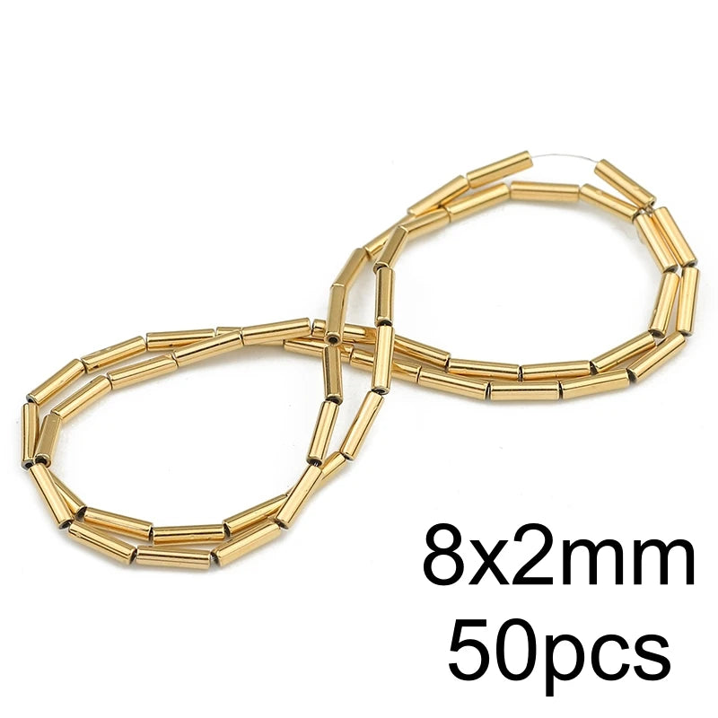 AAA+ Retention Color Natural Gold Plated Hematite  Loose Beads For Jewelry Making