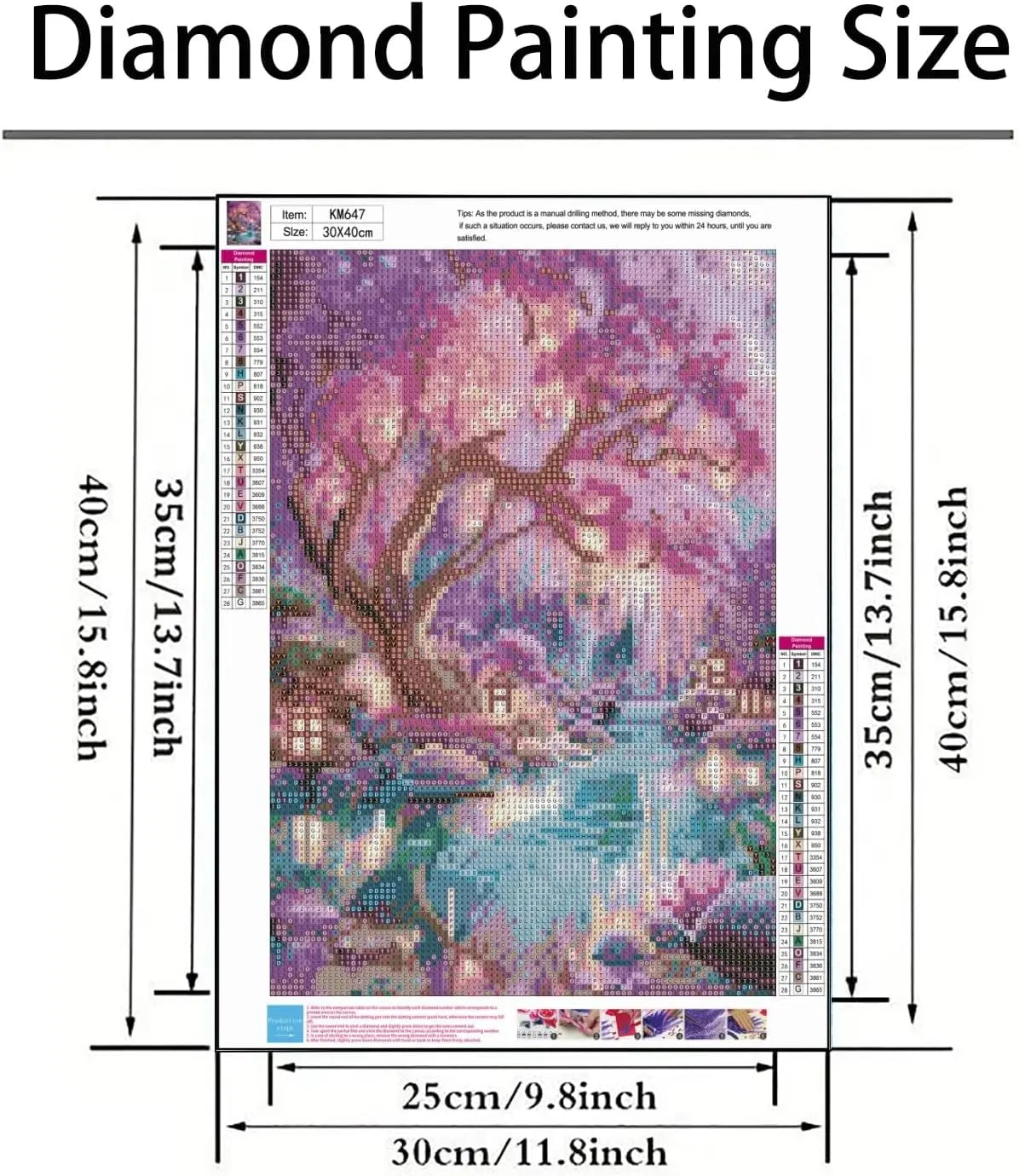 Shimmering Forest Diamond Painting Kit for Adults, 5D DIY Art with Full Round Drills, 13.8x13.8 Inch
