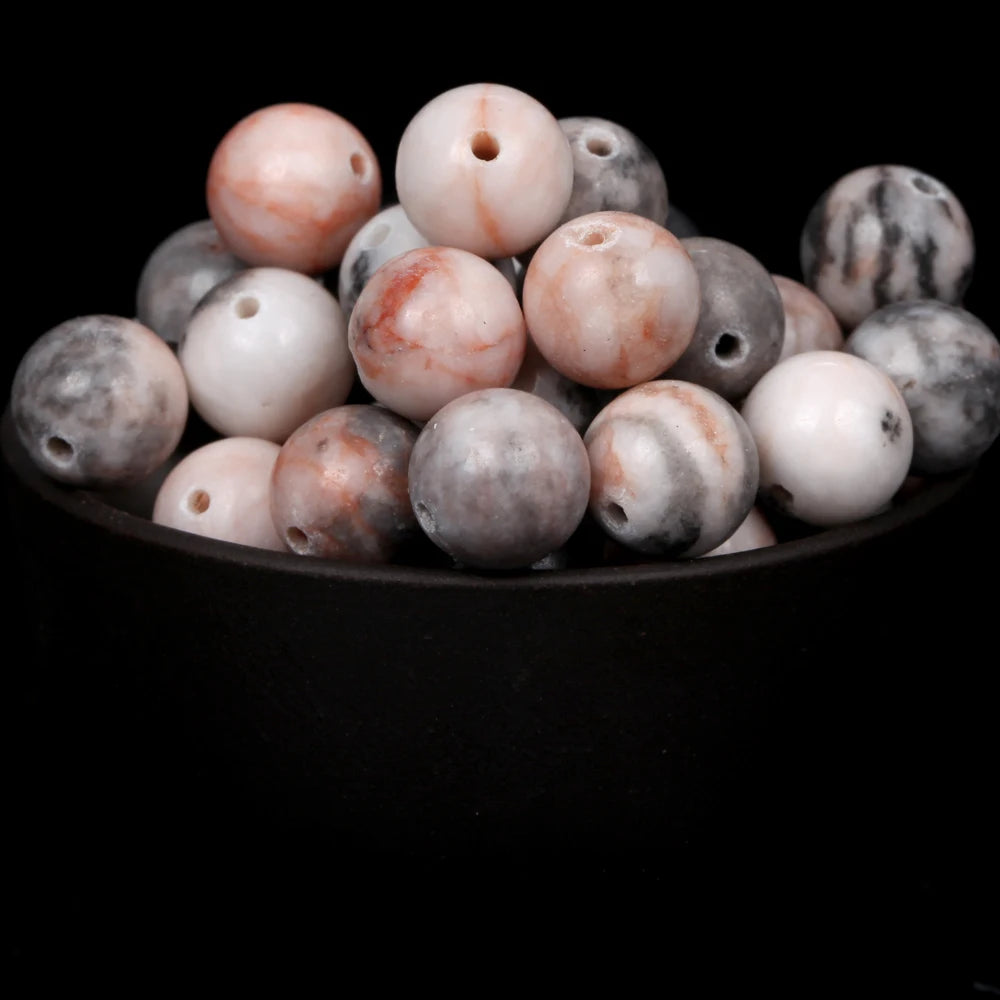 Natural Round  Stone Beads For Jewelry Making
