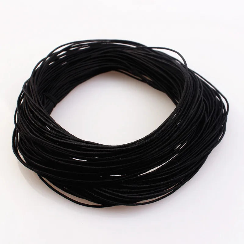 Braided Elastic Cord Stretch String Fabric Crafting Cords for Jewelry Making 23 Colors 1mm Thick  24M Length