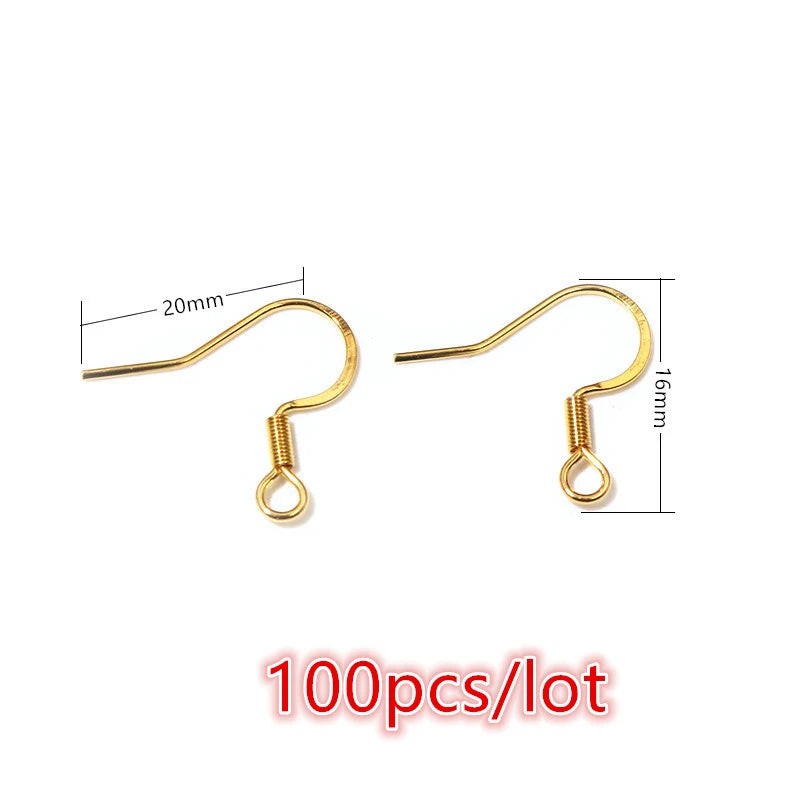 Stainless Steel Earrings Ear Wires  Jewelry Making Findings  30-100 Pieces