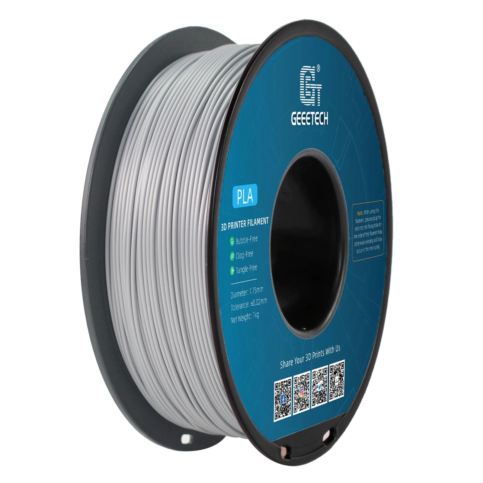 Geeetech 3d printer Filament PLA PETG Plastic 1kg 1.75mm,Tangle-Free,  wire materials, black, white, vacuum packaging