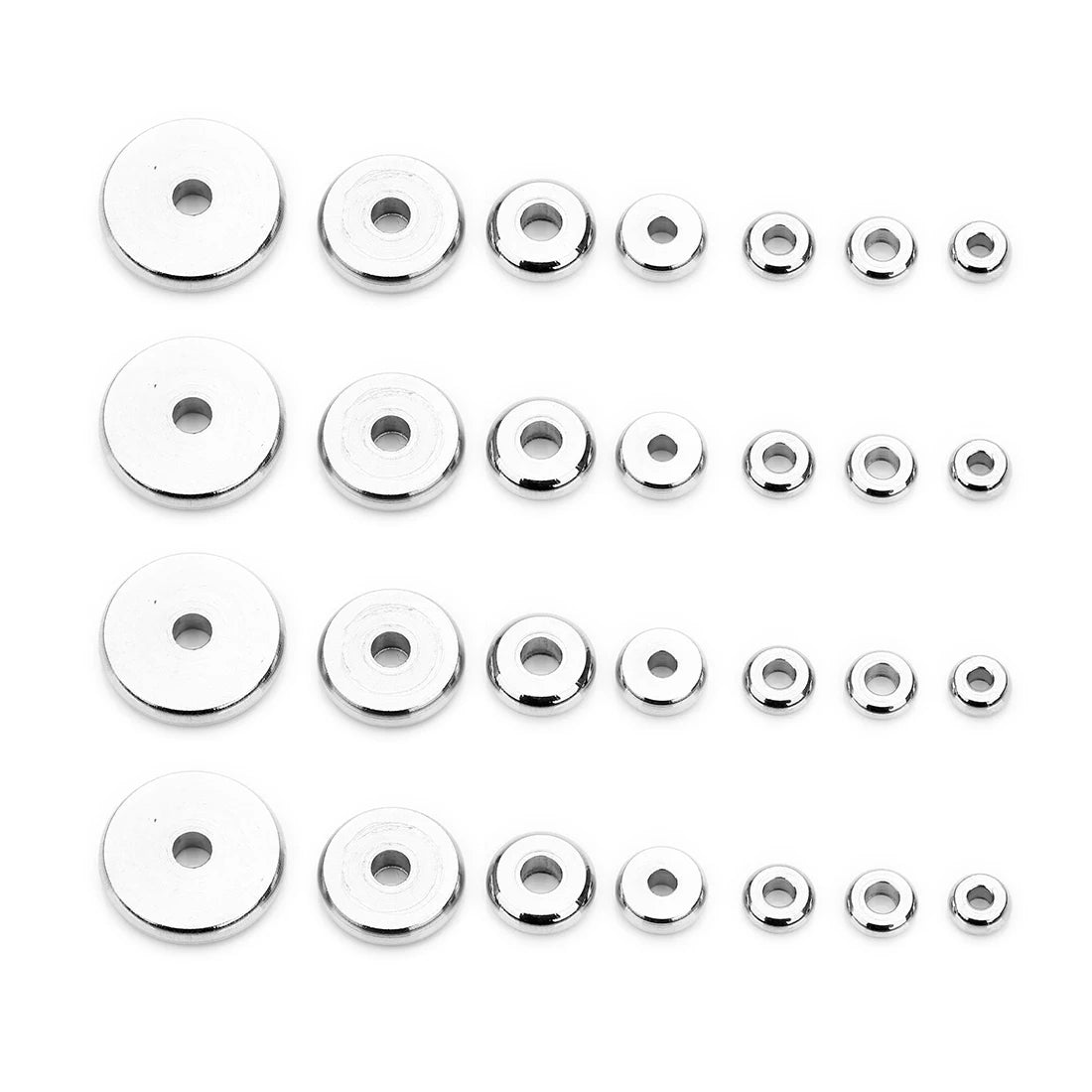 Stainless Steel Flat Round Spacer Bead For Necklaces Bracelets  Jewelry Making Findings