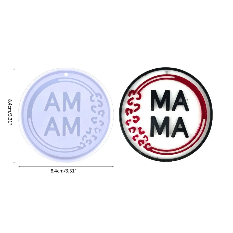 For Mom & Dad Keychain Pendant Resin Mold