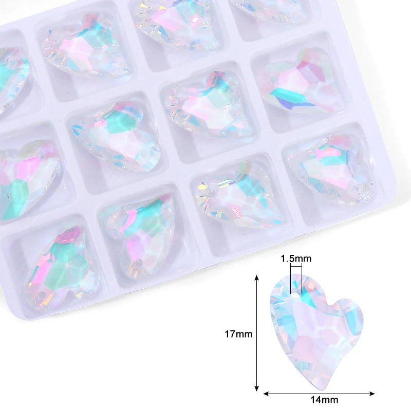 Crystal AB Pendants With Multiple Shapes Charms Beads  Necklaces  Bracelets Jewelry Making