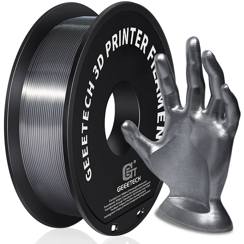 Geeetech 3d printer Filament PLA PETG Plastic 1kg 1.75mm,Tangle-Free,  wire materials, black, white, vacuum packaging