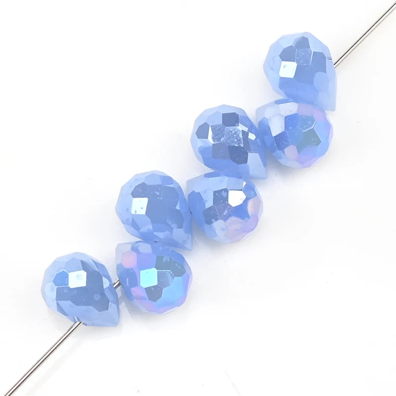 Beautiful Colors Czech Crystal Waterdrop Beads Faceted  for Jewelry Making 10x8mm 20 Pieces