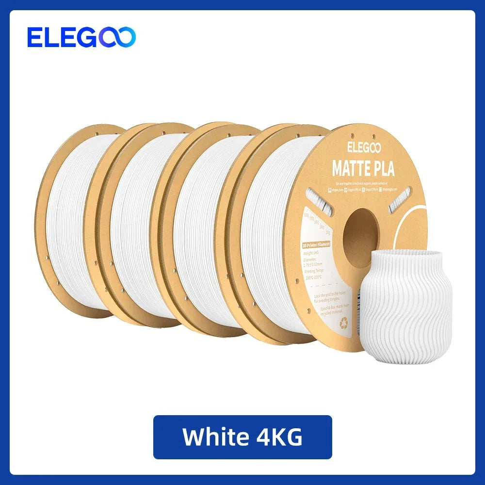 Matte Filament PLA 1KG for FDM 3D Printer PLA ELEGOO Dimensional Accuracy +/- 0.02mm