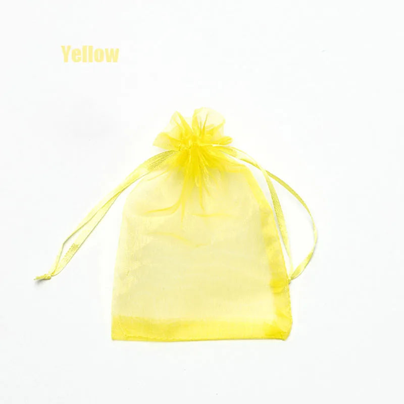 Drawable Organza Jewelry Packaging 7x9 9x12cm 10x15 13x18cm  22 Colors 100 Pieces