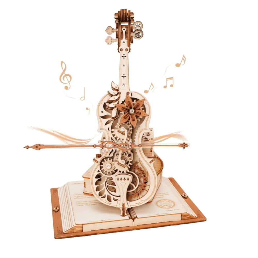 3D Wooden Puzzle  Magic Cello Mechanical Music Instrument