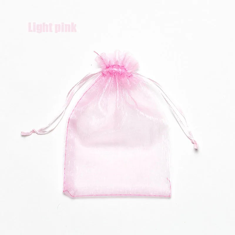 Drawable Organza Jewelry Packaging 7x9 9x12cm 10x15 13x18cm  22 Colors 100 Pieces