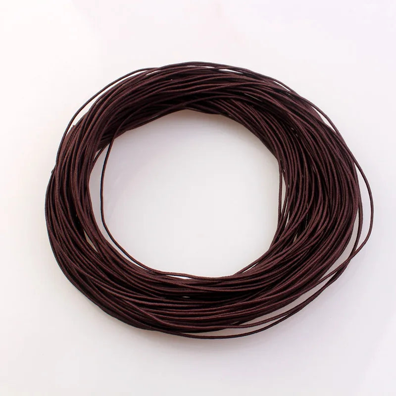 Braided Elastic Cord Stretch String Fabric Crafting Cords for Jewelry Making 23 Colors 1mm Thick  24M Length