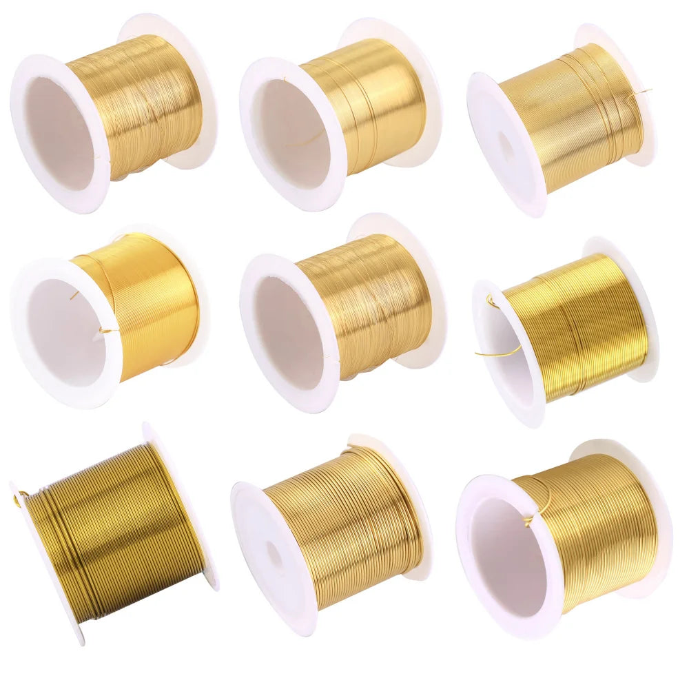 1-100m Solids Brass Wire 0.1mm 0.2mm 0.3mm 0.4mm 0.5mm 0.6mm 0.7mm 0.8mm 1mm 1.2mm 1.5mm 1.8mm 2.0mm 2.5mm 3.0mm. Can be used for Wire Wrapping in Making Jewelry