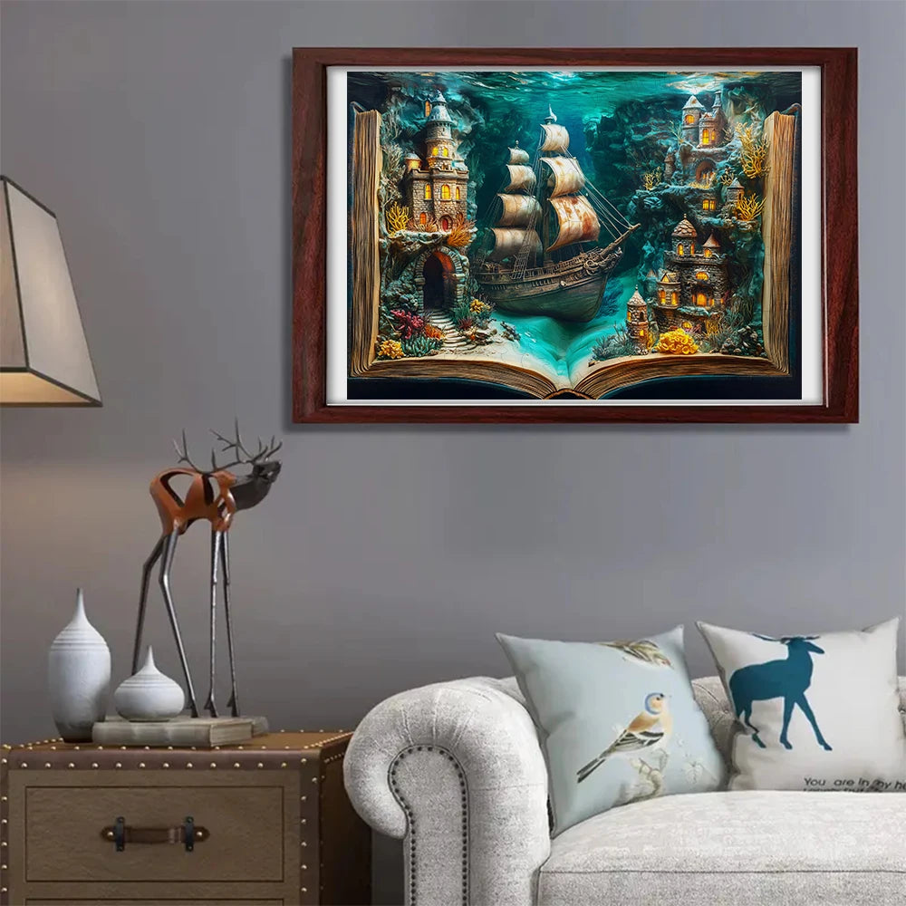 3D Stereo Book Scene Wooden Puzzle - Montessori Toy , Animal-Themed, for Adults & Kids