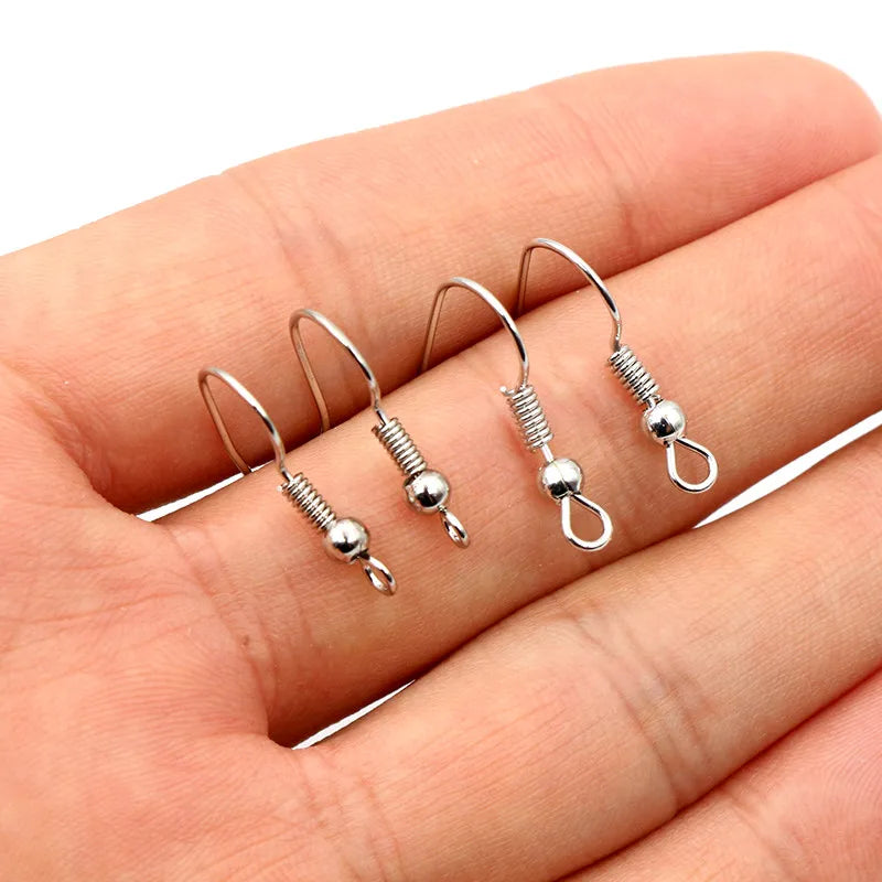 Stainless Steel Earrings Ear Wires  Jewelry Making Findings  30-100 Pieces