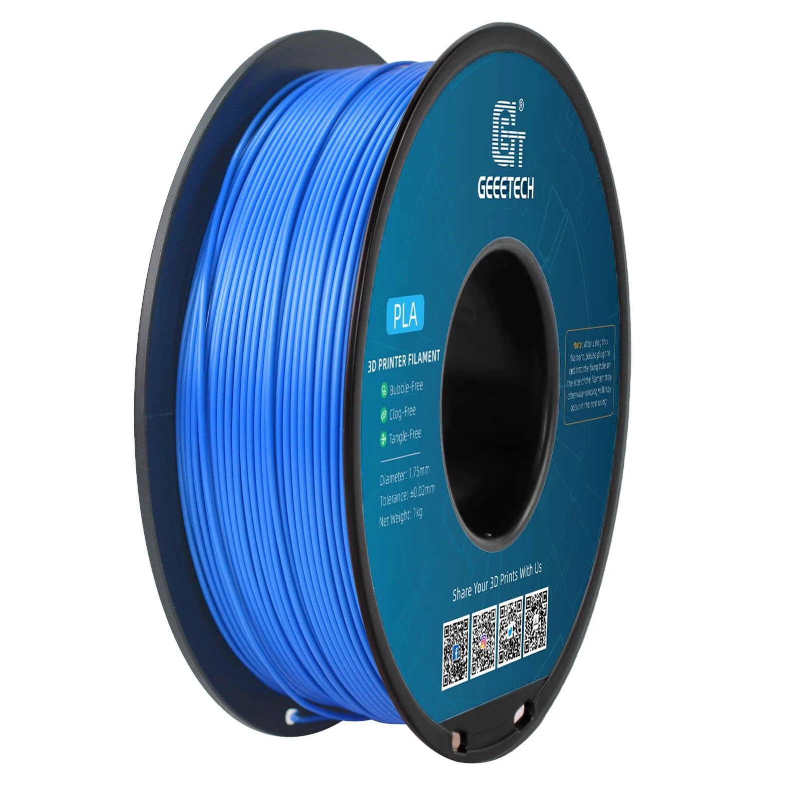 Geeetech 3d printer Filament PLA PETG Plastic 1kg 1.75mm,Tangle-Free,  wire materials, black, white, vacuum packaging