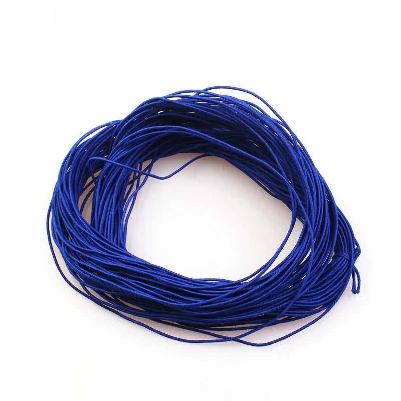 Braided Elastic Cord Stretch String Fabric Crafting Cords for Jewelry Making 23 Colors 1mm Thick  24M Length
