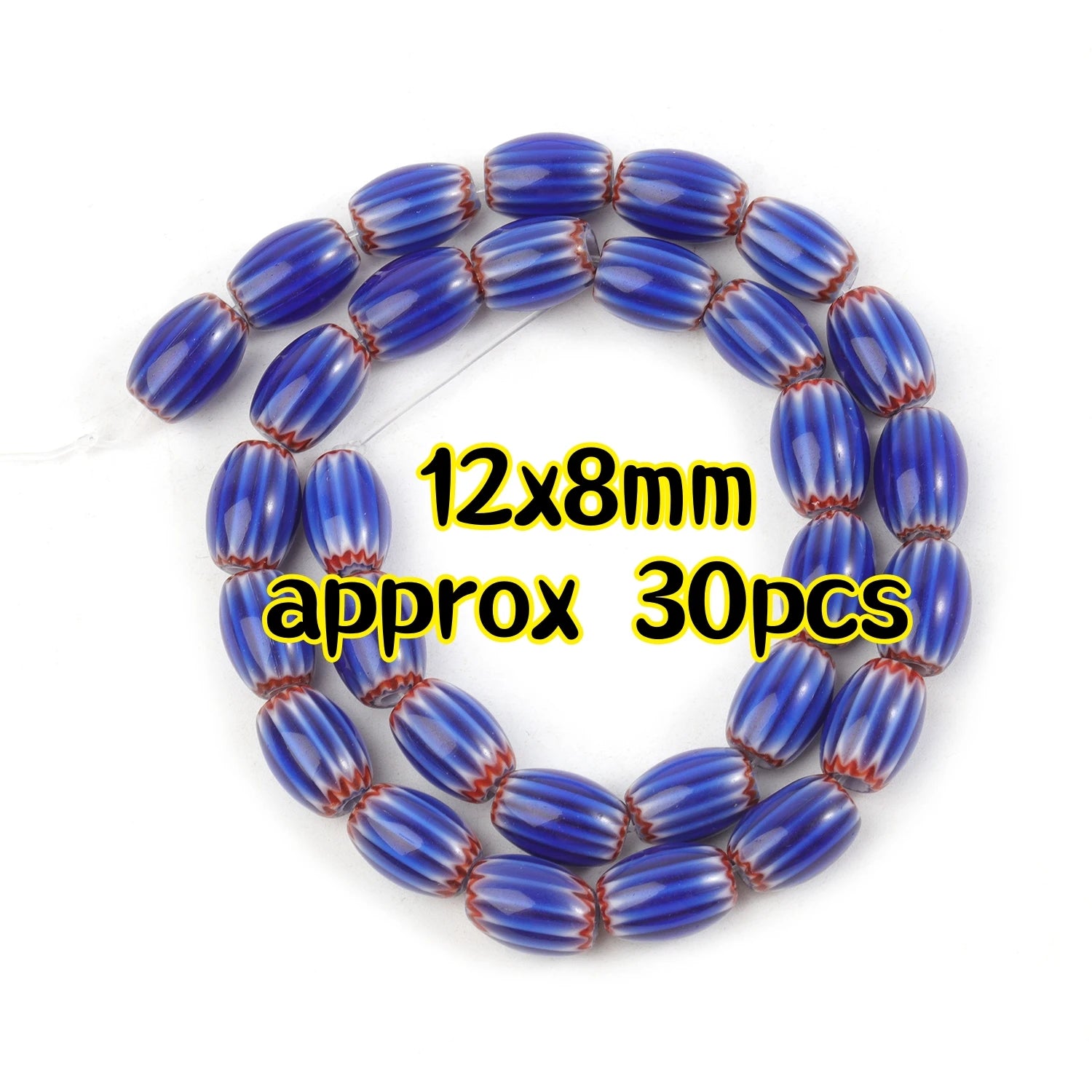Multicolored Murano Glass Beads with Floral Dots in Various Types & Sizes, Oval and Round Loose Beads for Jewelry Making