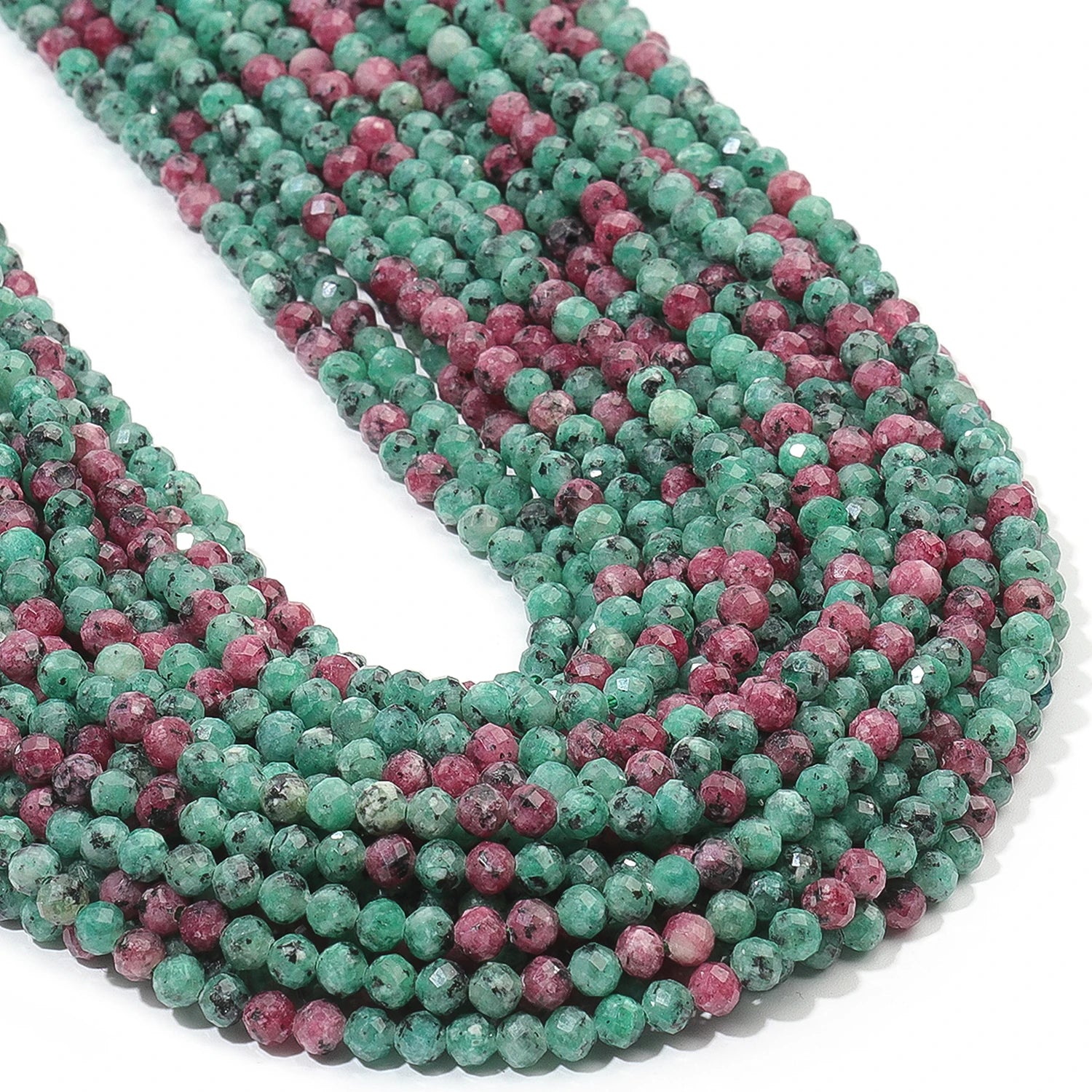 2, 3, 4mm Faceted Tiny Beads Natural Stone  Aquamarine Lapis Lazuli Tourmaline Amethyst  & More
 for Jewelry Making