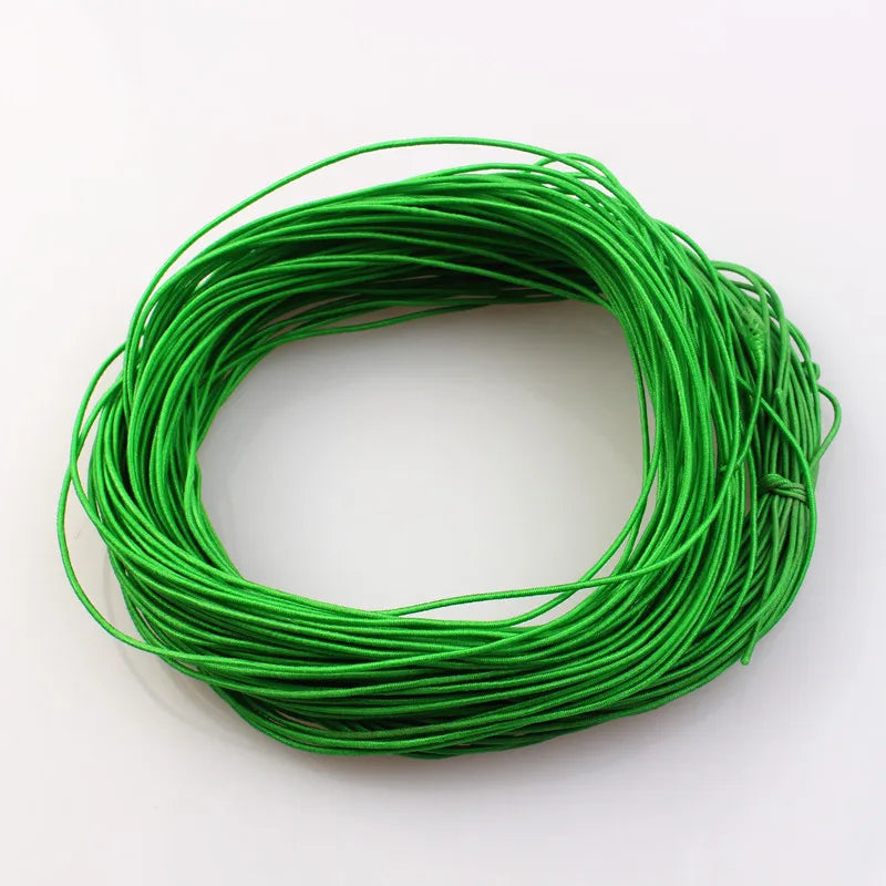 Braided Elastic Cord Stretch String Fabric Crafting Cords for Jewelry Making 23 Colors 1mm Thick  24M Length
