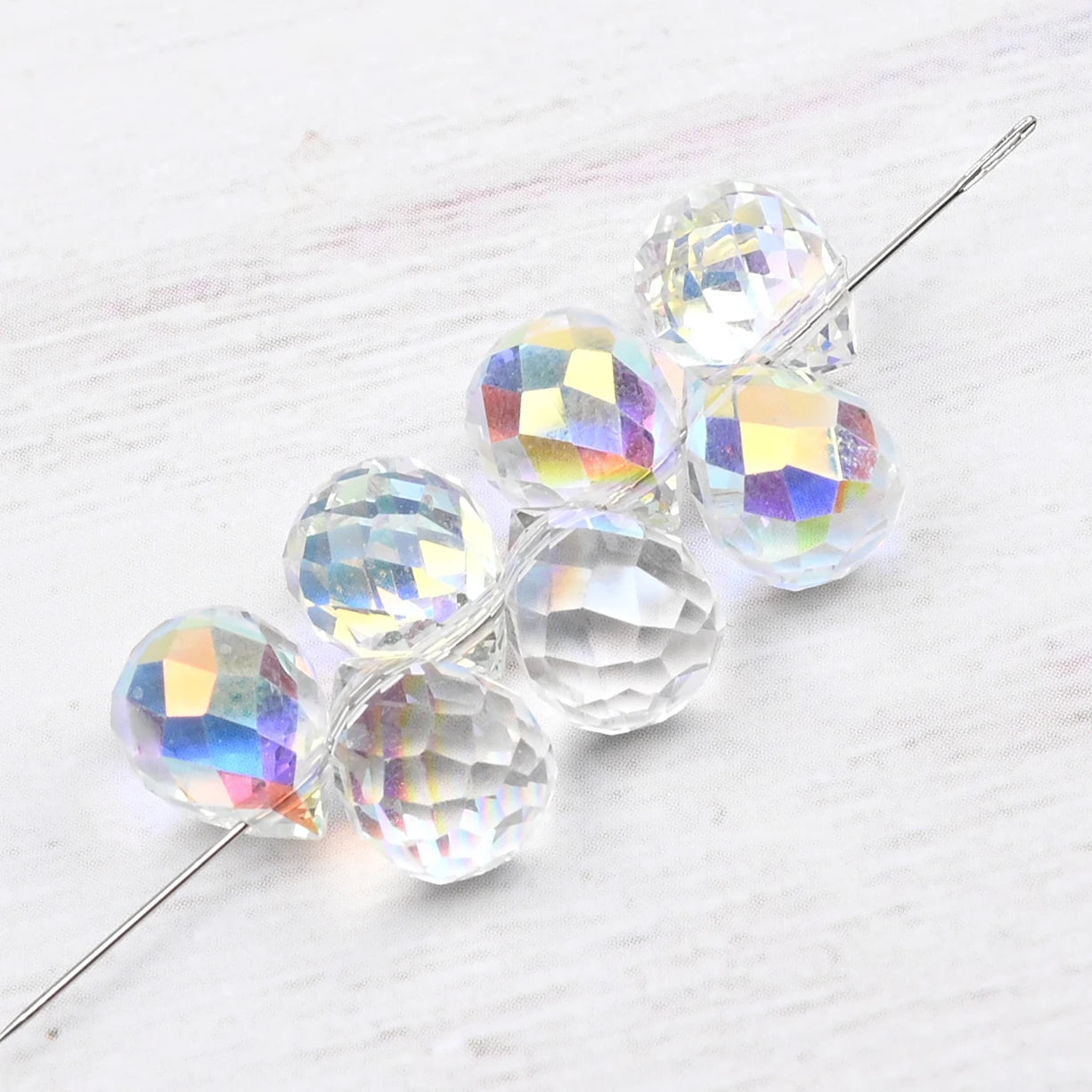 Beautiful Colors Czech Crystal Waterdrop Beads Faceted  for Jewelry Making 10x8mm 20 Pieces