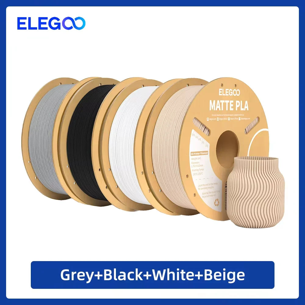 Matte Filament PLA 1KG for FDM 3D Printer PLA ELEGOO Dimensional Accuracy +/- 0.02mm